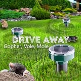 ONEVER Solar Mole Repellent 4 Pack Ultrasonic Pest Deterrent Waterproof view 2