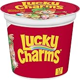 Lucky Charms Gluten Free Cereal with Marshmallows, Single Serve Cup, 1.7 oz | Pour Milk Right in the Cup, No Bowl Needed, 26g Whole Grain, Ideal for Car Rides &amp; School Lunches