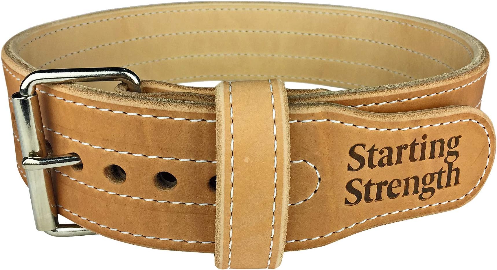 Starting Strength Weight Lifting Belt 3 Inch 10mm for Powerlifting, Weightlifting, Heavy Gym Training Workouts, for Men and Women - Single Prong Seamless Roller