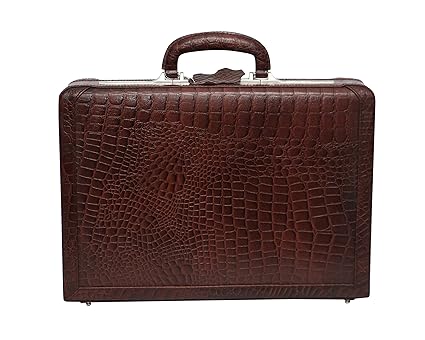 C Comfort Genuine Leather Expandable Briefcase Office Bag