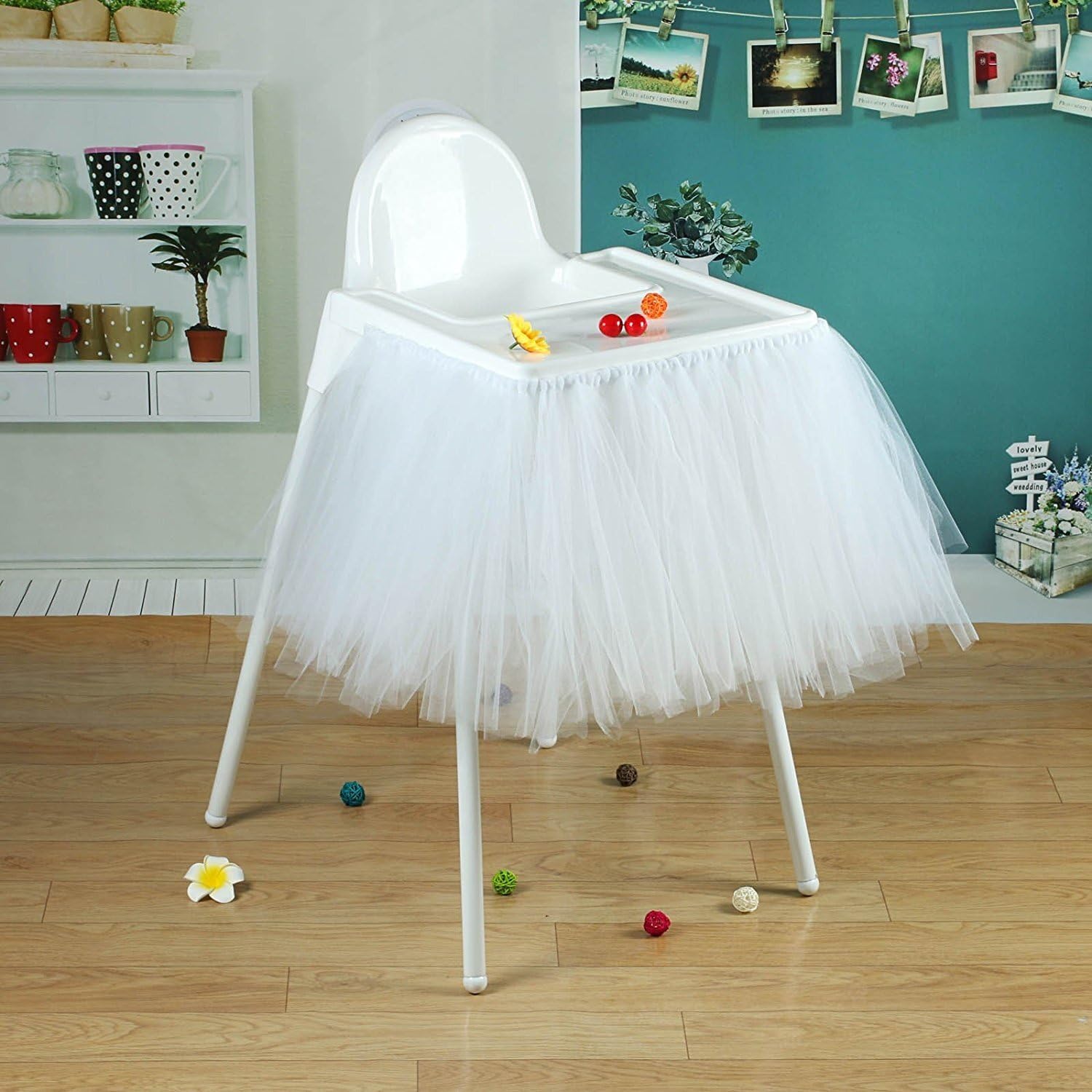 Best high chair skirt white