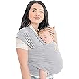 KeaBabies Baby Wrap Carrier - All in 1 Original Baby Carrier Newborn to Toddler Sling, Easy to Wear, Hands Free Bonding, Lightweight, Breathable Infant Wraps (Ash Gray)