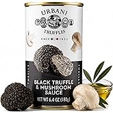 Black Truffle &amp; Mushroom Sauce 6.4oz, Italian for Pasta, Pizza, Meat &amp; Fish | Urbani Truffles - Versatile &amp; Easy to Use - Authentic, GMO-Free, All-Natural, No Artificial Ingredients