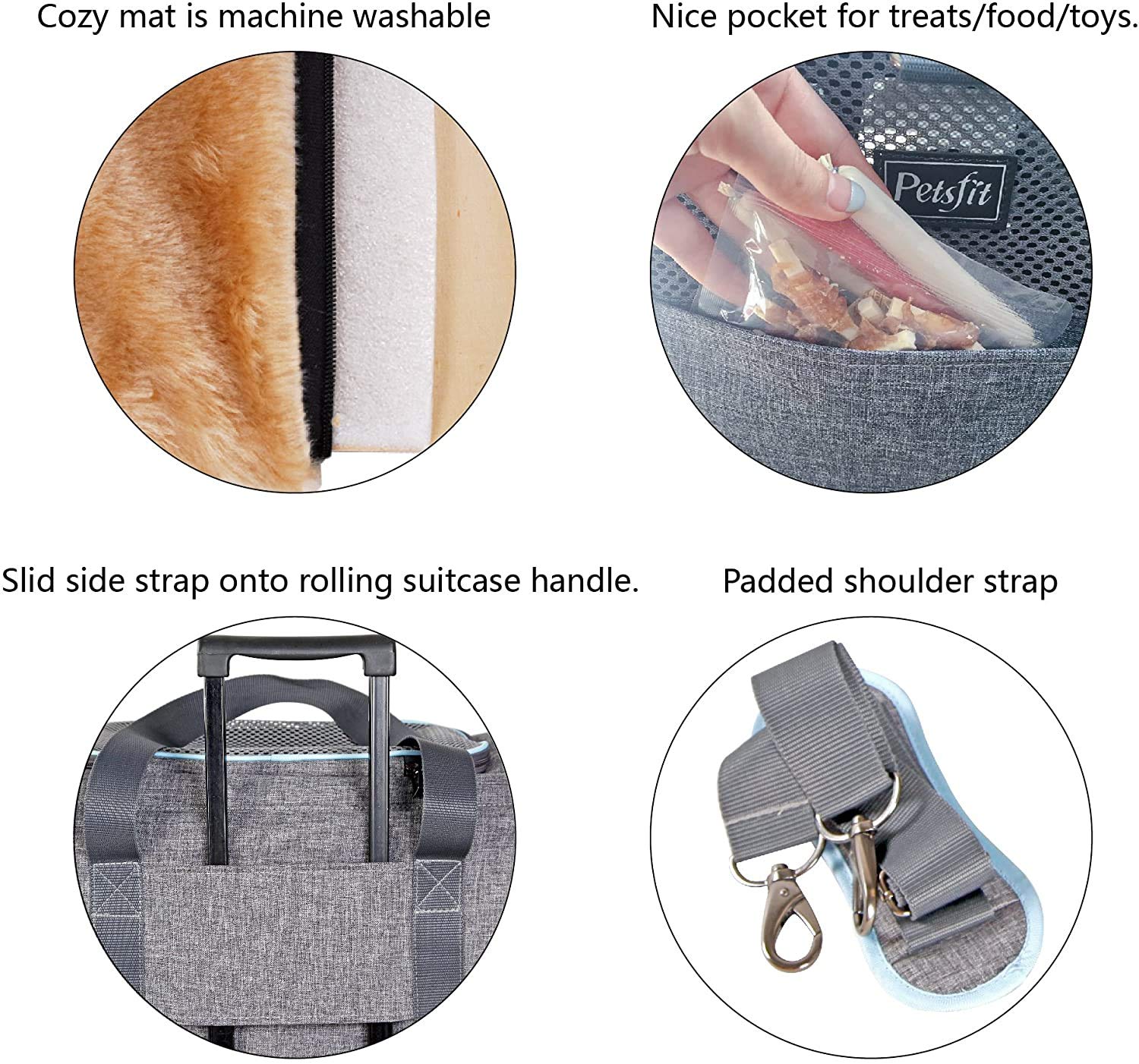 petsfit double sided expandable dog & cat carrier