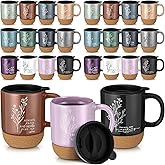 FillTouch 24 Pcs Pastor Appreciation Gifts Christian Gift Coffee Mugs for Church 15 oz Bible Verse Cups Aesthetic Ceramic Coffee Mug with Lid Religious Gift for Men Women Vacation Bible School