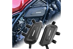 Midimttop Motorcycle Tool Bag 1.5L Waterproof Hard Shell Triangle Side Pocket Case Bag Hanging Bag Compatible for Ho&n&da Reb