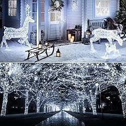 ROADAYLY Outdoor Christmas String Lights 500 LED