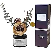 KBHOMFRA Reed Diffuser Set with Dried Flowers, 3.38fl.oz Fragrance Diffuser with Sticks, Scented Sticks Aroma Diffuser, Home & Office Décor for Air Fresheners, Bathroom (Lime Basil Citrus)