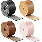 UNIFAMILY 4 Rolls Leather Blank Belt, 4 Color Mixed Leather Straps for Crafts, 2 mm Thickness Leather Straps for Hanging, Total 157 Inches Blank Belt Strips for DIY Craft Belt Tooling Projects