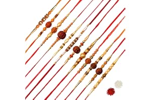 Amba Handicraft Rakhi for Brother/Rakhi/Rakhi Set of 12 / Rakhee/Designer rakhi/Send rakhi to USA/Rakhi for Brother with Gift Set/Rakhi Bhaiya Bhabhi/Rakhi Gift Card