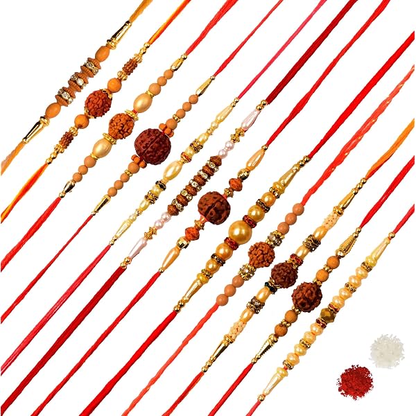 Rakhi Tradicional De Diseñador Para Hermano - Pulsera Raksha Bandhan, Hecha A Mano, De Seda