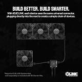 Corsair iCUE LINK RX140 140mm PWM Fan Black Magnetic Dome Bearing view 3