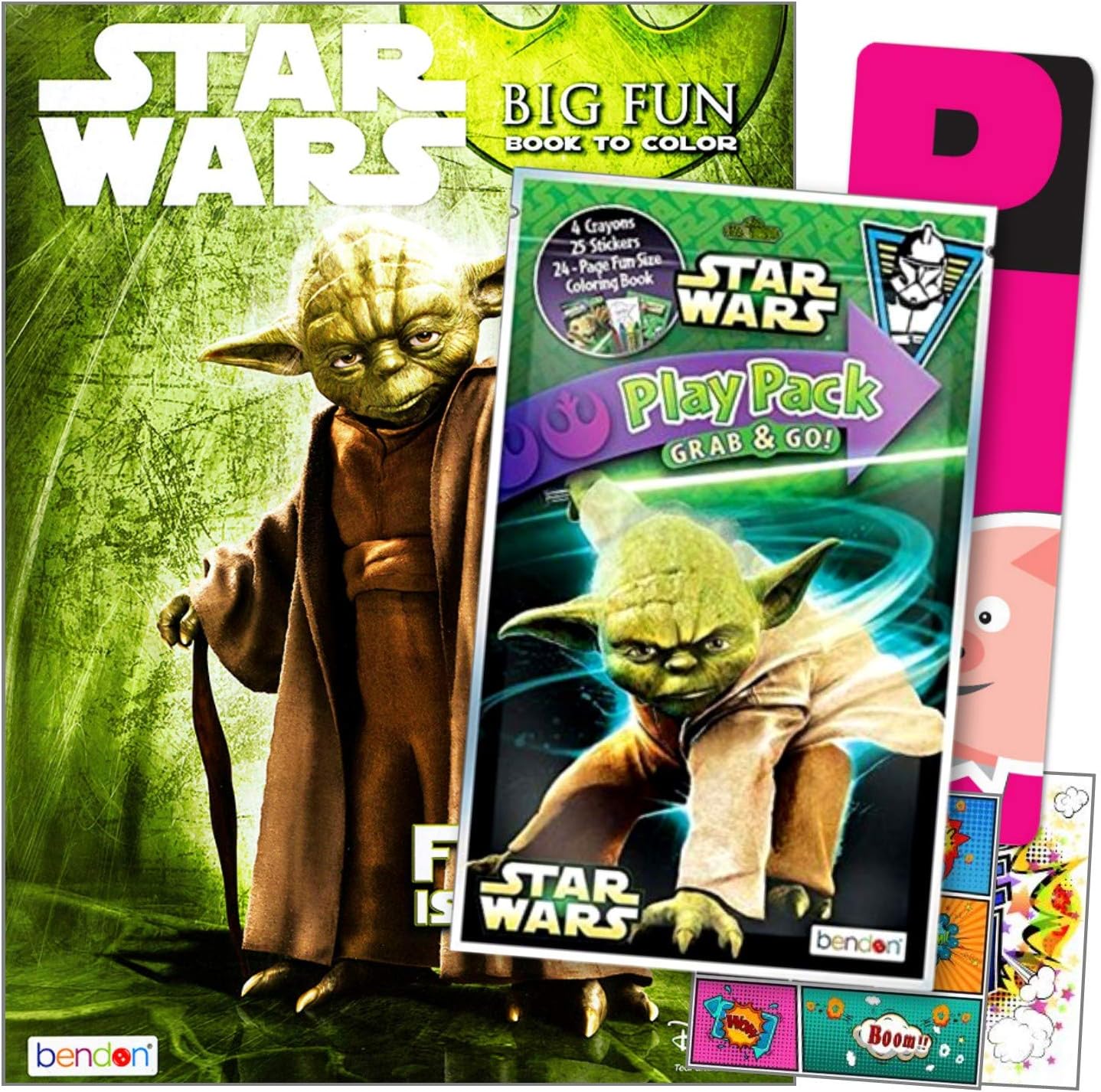 Amazon Com Star Wars Yoda Coloring Book Pack With Stickers Bundle Includes Separately Licensed Gww Reward Stickers And Bookmark For Kids Office Products