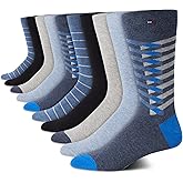 Tommy Hilfiger Men's Casual Soft Cotton Blend Crew Socks - 10 Pack