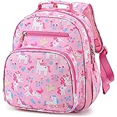 mibasies Toddler Backpack for Girls 2-4: Cute Kids Backpacks for Girls - Preschool Kindergarten Backpack - Flower Unicorn