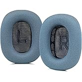 SINOWO Upgraded Ear Cushions for Apple AirPods Max Headphones, Silica Gel Mesh Fabric Replacement Ear Pads Cover with Memory Foam and Magnet,Closer to The Original(Blue)