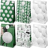 Outego Golf Party Favor Bags – 24 Pcs Golf Gift Bags with 5 Designs, Paper Goodie Bags for Sports Theme Birthday Party Decorations and Golf Event Supplies
