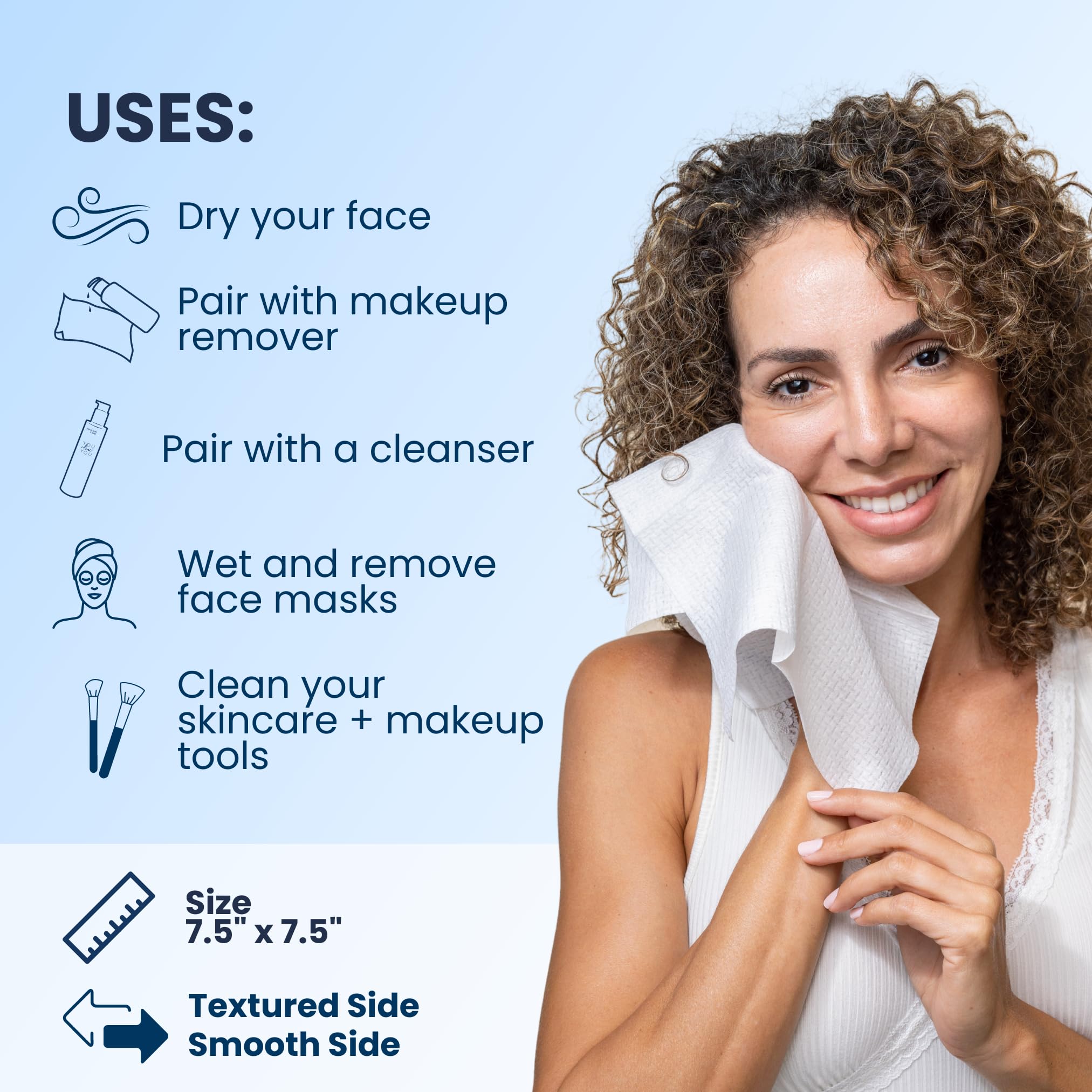 Clean Skin Club Luxe Bamboo Box with Drawer & Towels XL, Face Towel