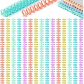 Skyygemm 50 Pcs Comb Binding Spines 1/2" Diameter 30 Ring Plastic Binder Combs and Spines Binding Easy Edit Spines for Teacher Student Document Notebook File Making, 85 Sheet Capacity, 5 Colors