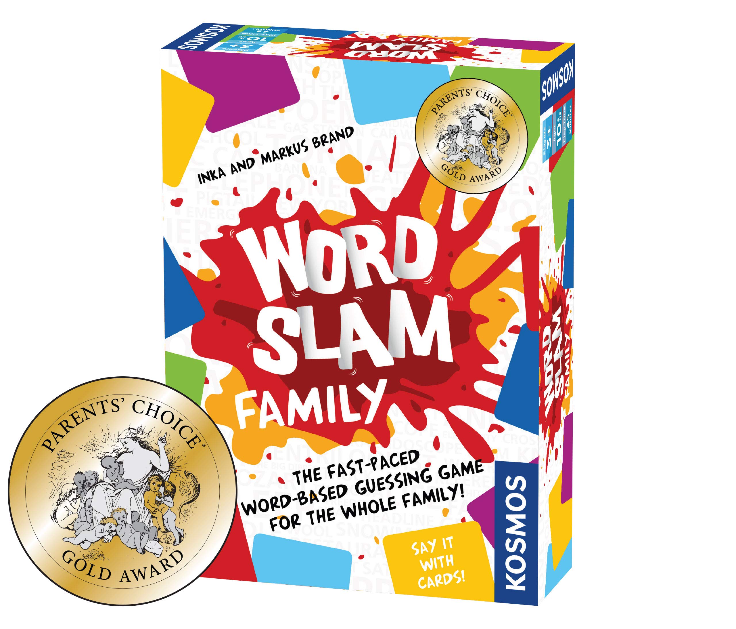 Thames and Kosmos | 691172 | Word Slam Family | Fast-Paced Multiplayer Party Card and Word Game | Based On The Award Winning Word Slam | Card Game | Travel Game | Ages 10+