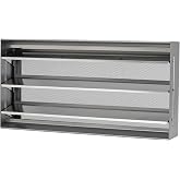 8" x 16" Manual Foundation Vent with Adjustable Louvers for Ventilating Crawl Space Replacement Air Vent for Block &amp; Brick Construction, Aluminum, 73 sq. in. Net Free Vent Area