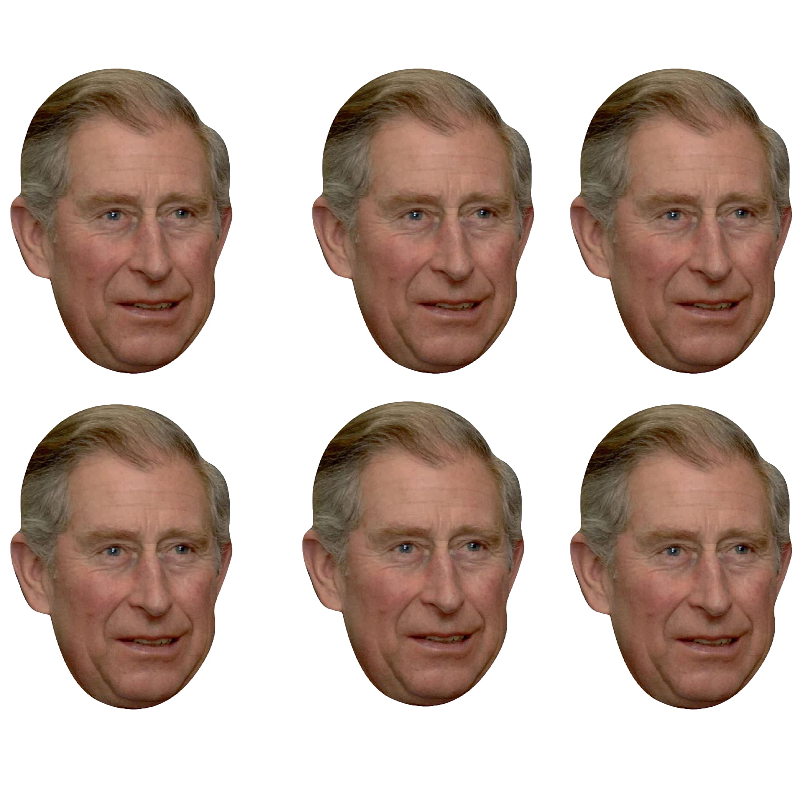 SHATCHI 20Pcs King Charles III Royal Family Face Mask King’s Coronation Supplies Celebrities Face Masks UK Hen Night Stag Parties Fancy Dress Bulk Wholesale