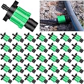 Frienda 50 Pcs Drip Tape Connector Fittings 1/4" Barb to 5/8" Tubing, Green | Irrigation Tubing Connectors Tools, Coupling Barbed Locking Fitting