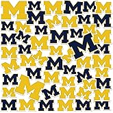 University of Michigan Primary Logo 50ct Vinyl Sticker Pack – Large Waterproof Decals for Laptops, Water Bottles, Tablets, Scrapbooks, Vehicles & More – Officially Licensed Wolverines Designs