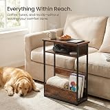 YEAKOO Narrow Side Table Rustic Brown 40x18x55 cm Narrow End Table view 9