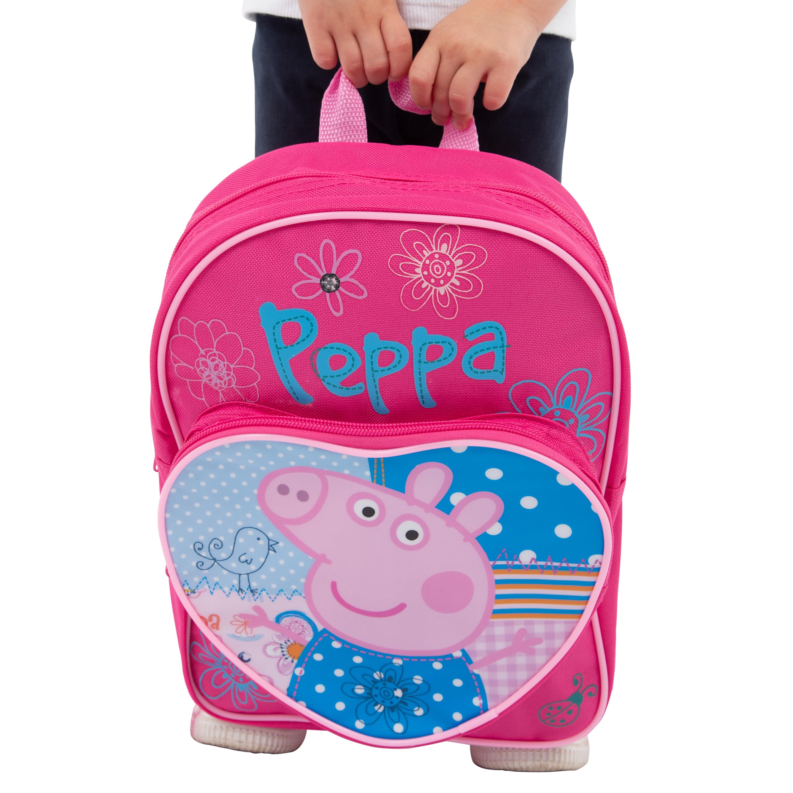 Peppa Pig Backpack | Girls Backpacks for School | Cute Bookbag for Kids | Pink