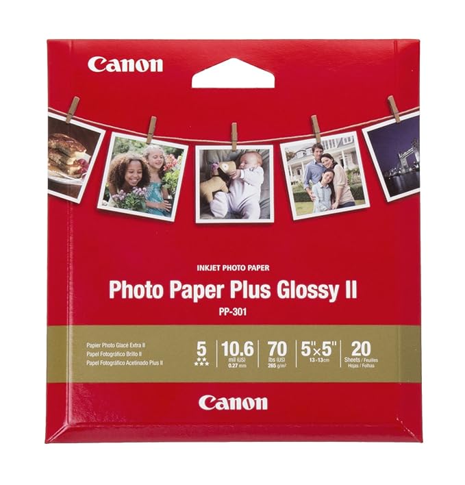 Canon Glossy Photo Paper Plus II, Square Printing for TS9020, TS8020