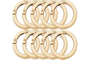 Bytiyar 3/2.5/2/1.5 inch Big Round Carabiners Clips Metal Trigger Spring O Rings Snap Hooks DIY Charms Accessory for Keychains Bags Purses Crafts Making