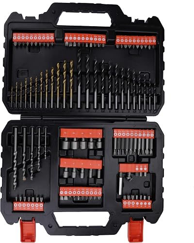 BLACK+DECKER A7200-XJ 109-Piece Drill and Screwdriving Set Titanium Bits