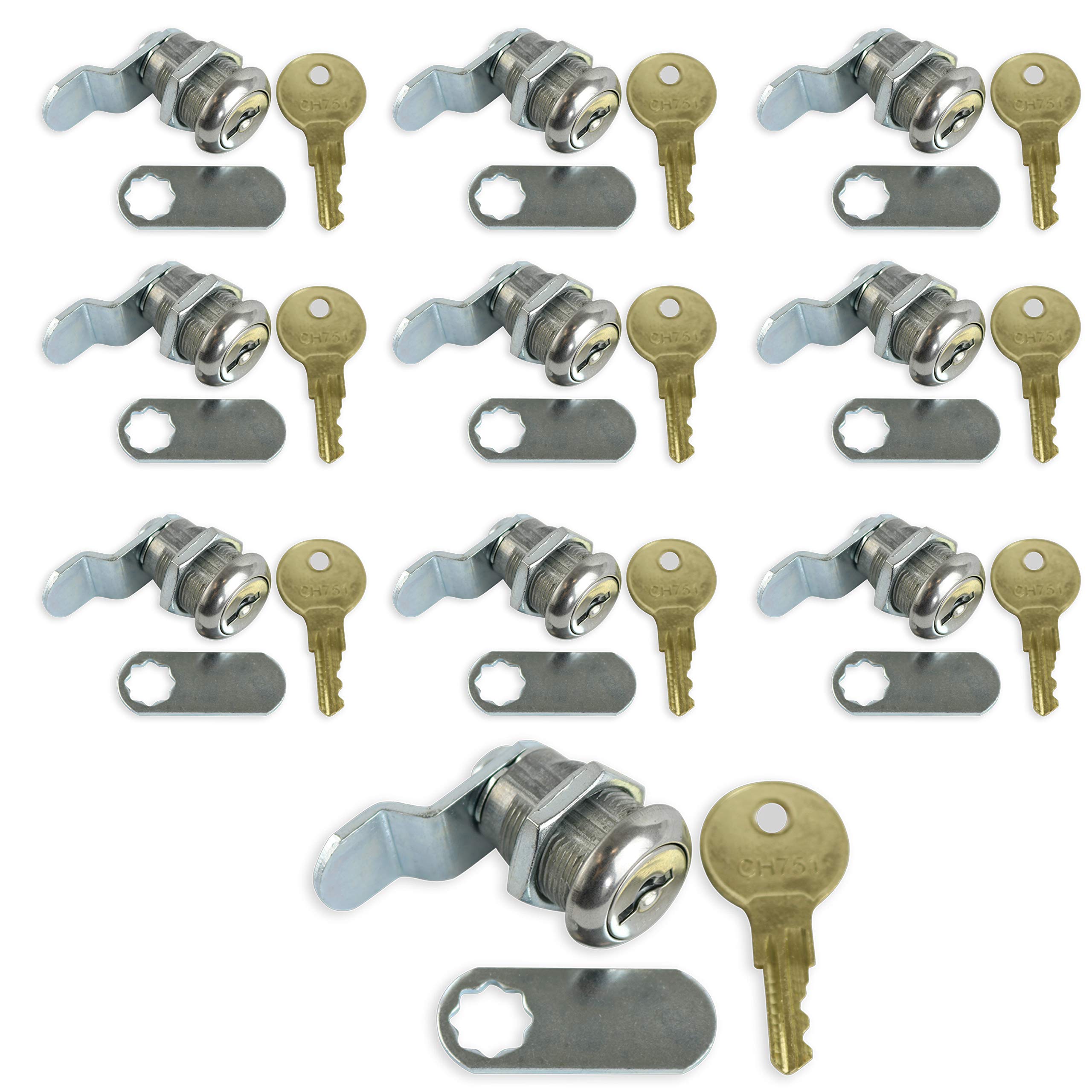 Leisure Coachworks 10 Pack 7/8" Keyed Camlock with