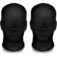 2-teiliges Vollgesichts-Masken Set Aus Spandex – Schwarz, Atmungsaktiv, Für Halloween & Cosplay