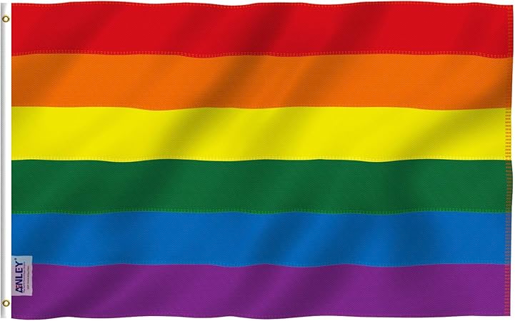 Amazon.com : Anley EverStrong Series 3x5 Foot Rainbow Flag (Sewn ...