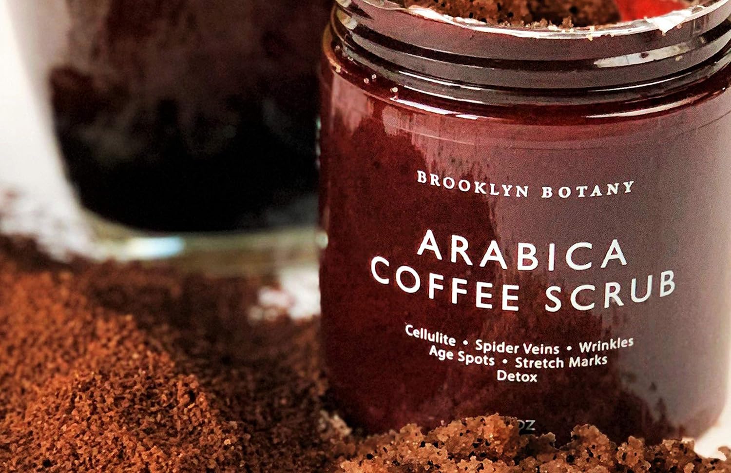 Brooklyn Botany Arabica Coffee Body Scrub & Face Scrub - 100% Natural - Coconut and Shea Butter - Best Anti Cellulite & Strtch Mark Treatment, Spider Vein Theraphy for Varicose Veins & Eczema- 10 oz : Beauty