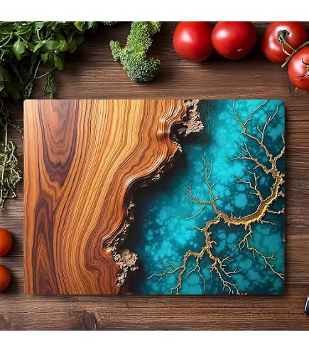 tobacco cutting board / Rubbing Kit all kitchen staple Ancient Tobacco Leaf Glass Cutting
