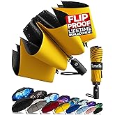TUMELLA Inverted Windproof Umbrella, Large, Strong & Light, Portable and Automatic Reverse Folding Rain Umbrella, Durable Premium Grip, Fits Car & Backpack