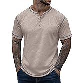 Sailwind Mens Henley Shirts Casual Lightweight Summer T-Shirt Cotton Maverick Short Sleeve