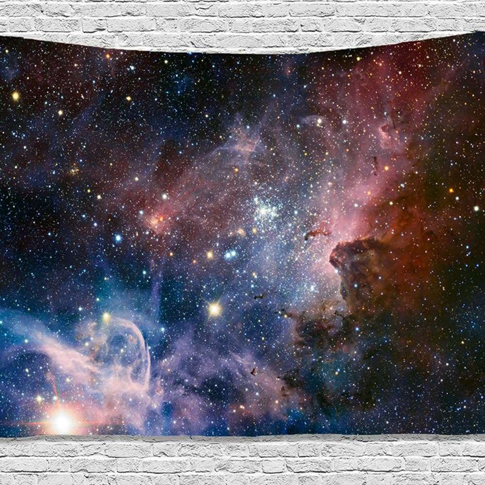 QuanCheng Space Star Tapestry,Outer Universe Galaxy Planet Milky Way with Tree of Life Decor Tapestries Wall Hanging for Bedroom Living Room Dorm.Multi 78x59Inch