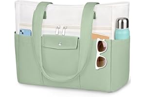 ZENTREON Beach Bags Waterproof Sandproof Large Canvas Beach Tote with Zipper Wet Pocket for Women, Swim Pool Travel Tote Bags