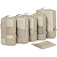 BAGSMART Compression Packing Cubes for Suitcase, 6 Set Travel Packing Cubes for Luggage, Compression Travel Cubes & Suitcase 