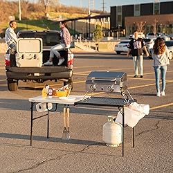 Lifetime Folding Tailgate Table with Grill