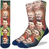 Good Luck Sock Men's Famous & Historical People Socks, Adult
