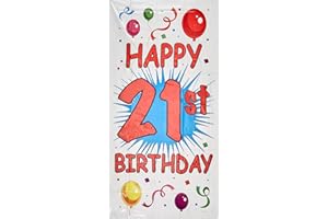 Beistle 57317 21st Birthday Door Cover, 30-Inch by 5-Feet