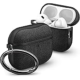 Spigen for AirPods Pro 3 Case, Urban Fit Compatible with AirPods Pro 3rd Generation Case (2025), Premium Fabric Cover with Carabiner - Matte Black