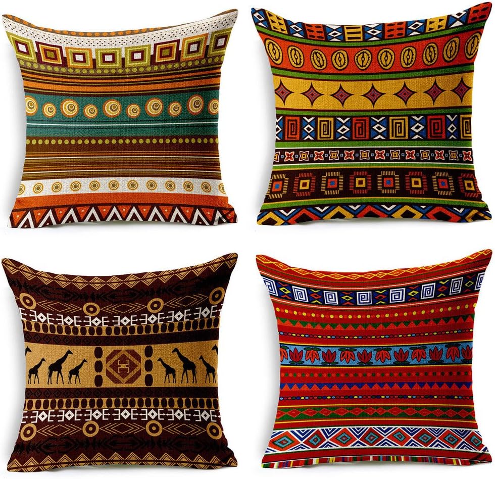 Amazon Com Vogol 4 Pack Cotton Linen Sofa Home Decor Design Throw