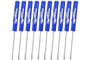 TASAN RACING 10Pcs Mini Tops and Pocket Clips Pocket Screwdriver Strong Magnetic Slotted Screwdriver Blue 3mm