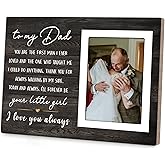 Father of The Bride Gifts from Daughter, Dad & Daughter Picture Frame 10x8 in, Thank You Gift for Dad on My Wedding Day, Wedding Gift for Father of the Bride, for 4x6 in Photo